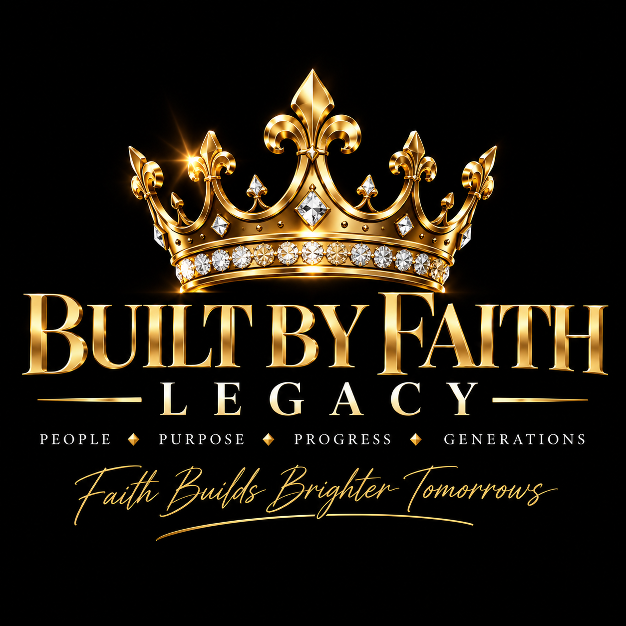 Built By Faith Legacy crown logo